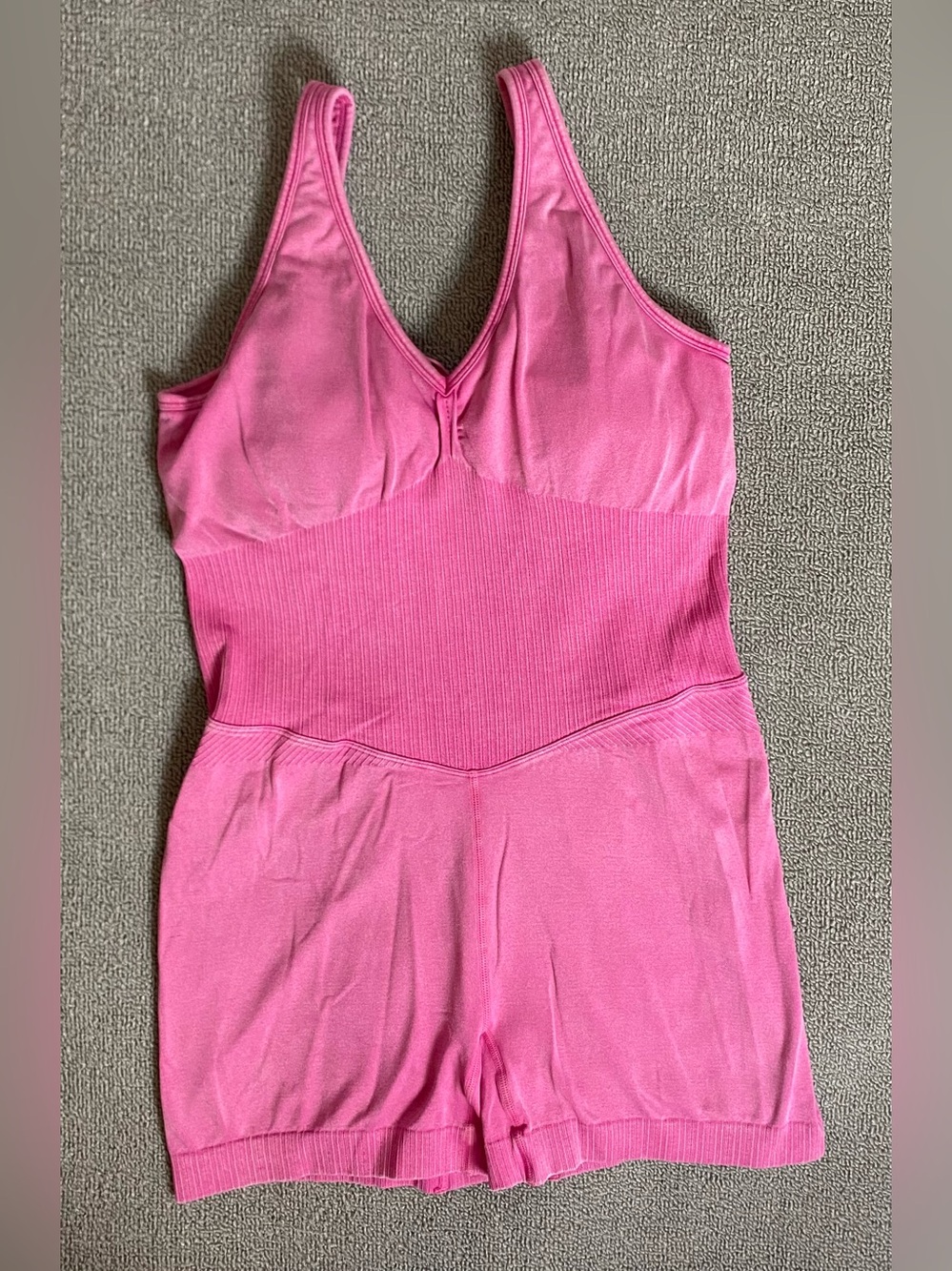 Target Pink Seamless Active Shorts & Tank Bodysuit- Athleisure Gym Built in Bra